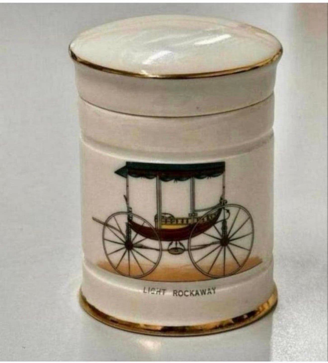 Koets antiek servies pot potje Pernot Paris Porselein wit, Ophalen of Verzenden