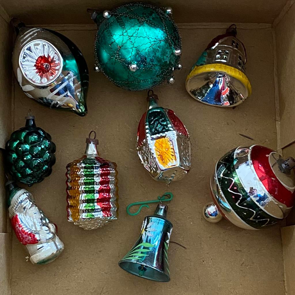 Boules de Noël anciennes, en verre, Divers, Enlèvement ou Envoi, Comme neuf