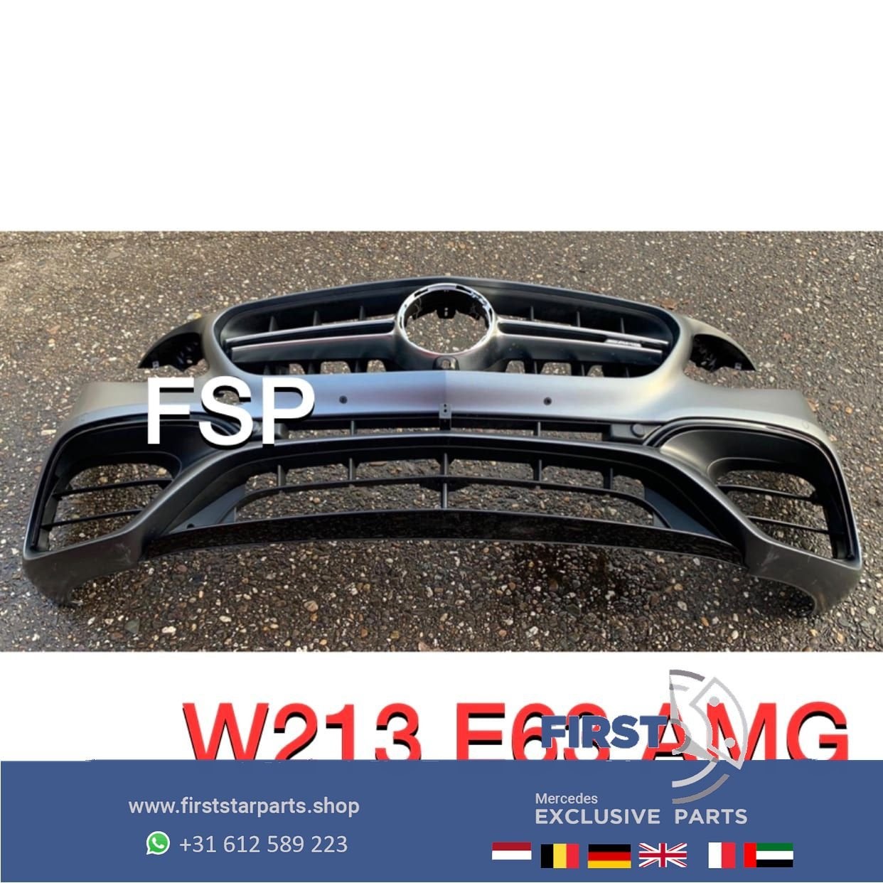 W213 E63 AMG 2018 Voorbumper COMPLEET origineel Mercedes bum, Utilisé, -, Avant, -