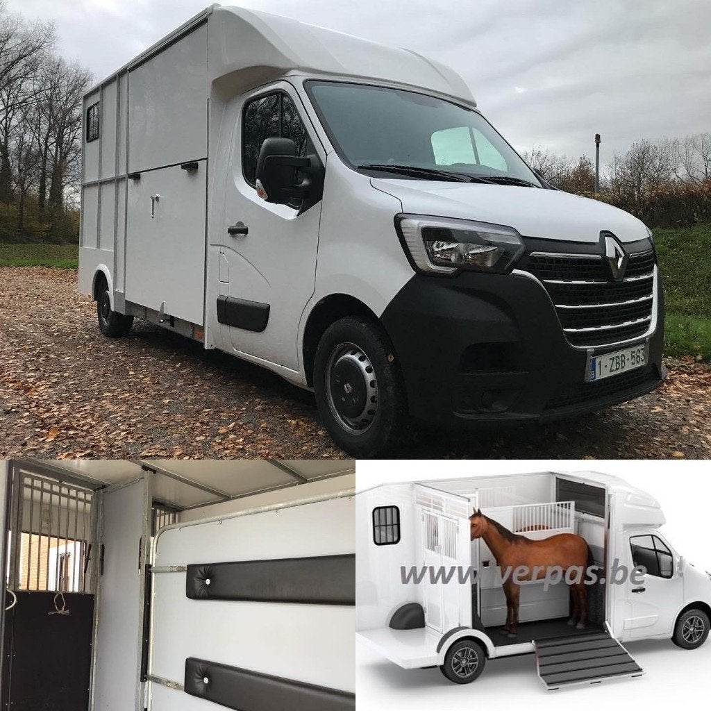 renault met nieuwe opbouw , hengsten uitvoering, Ophalen, Nieuw, Aluminium, 2-paards trailer