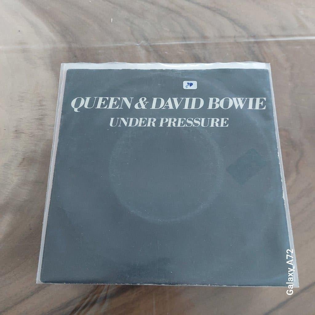 queen & david bowie under pressure, Gebruikt, 7 inch, Ophalen of Verzenden, Rock en Metal