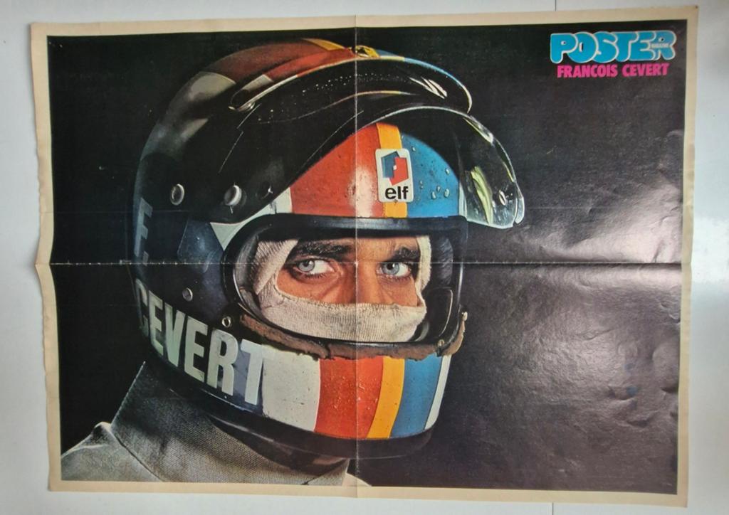 Poster original du polite de F1 français François Cevert., Antiquités & Art, Art | Lithographies & Sérigraphies, Enlèvement