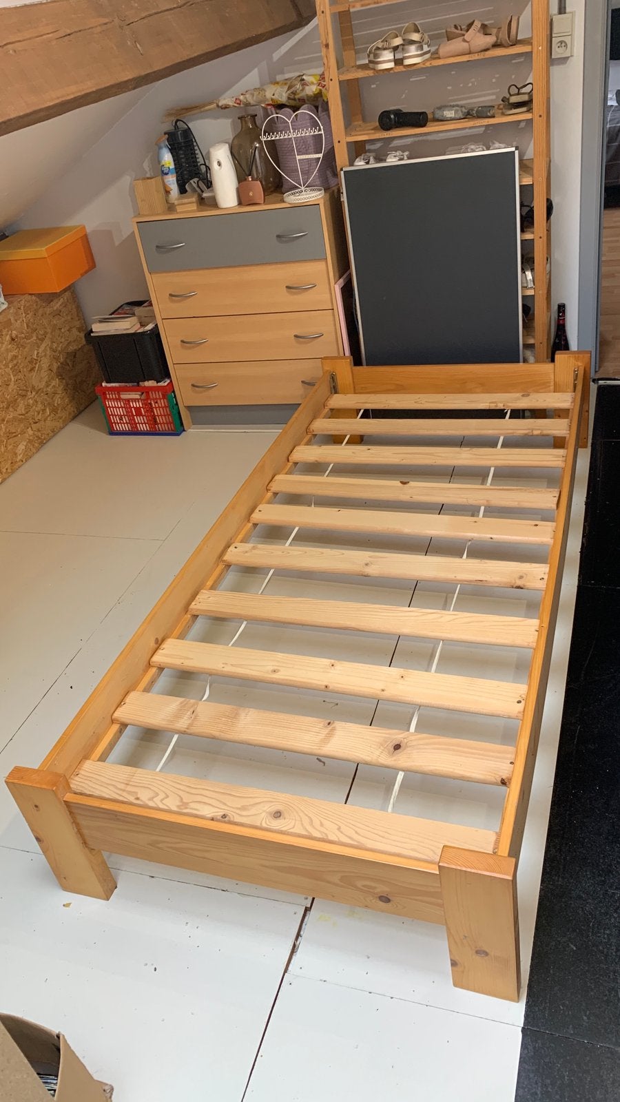 Lit une persoone, Ophalen, Gebruikt, 90 cm, Eenpersoons
