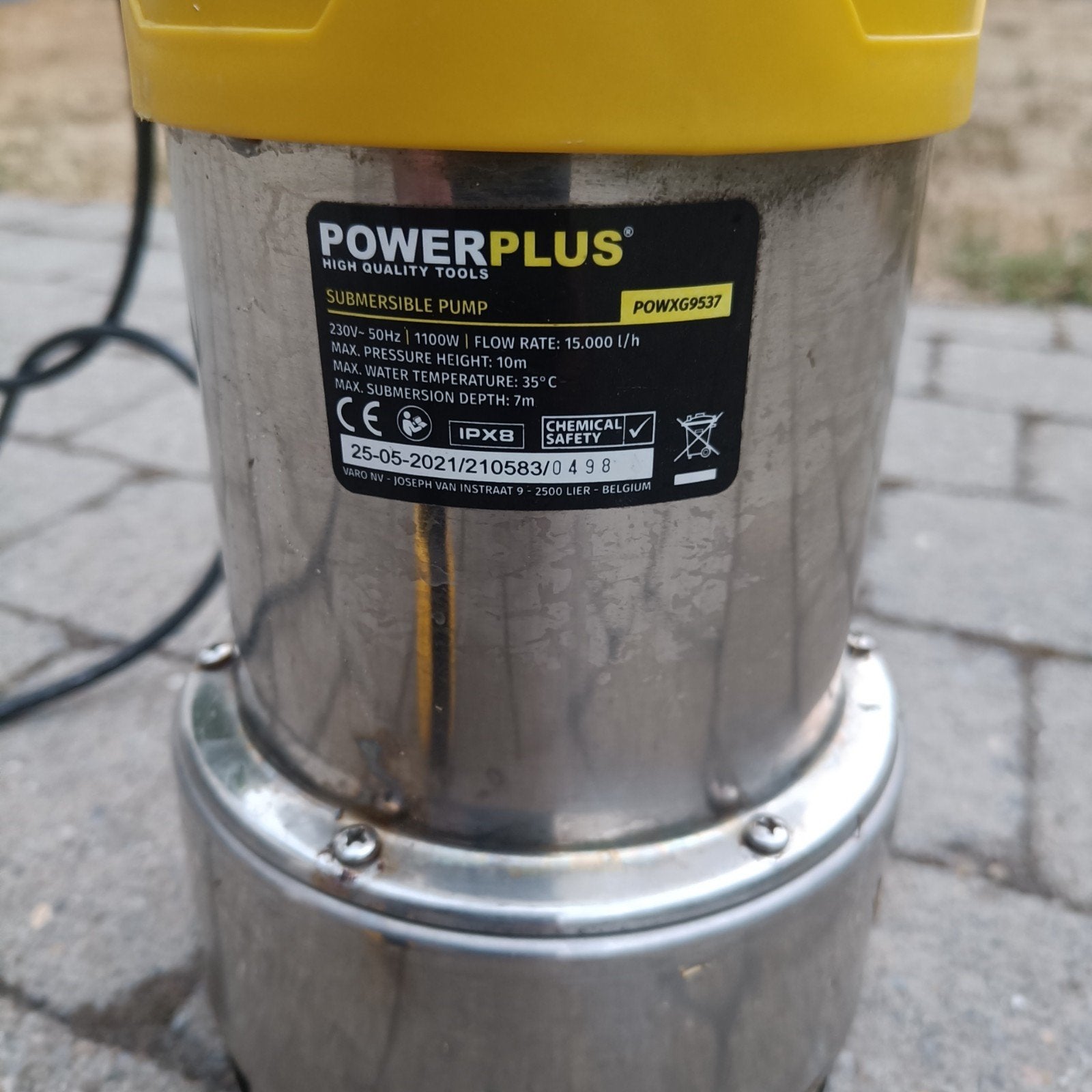 dompelpomp powerplus, Tuin en Terras, Gebruikt, Vloer, Waterbestendig, Ophalen