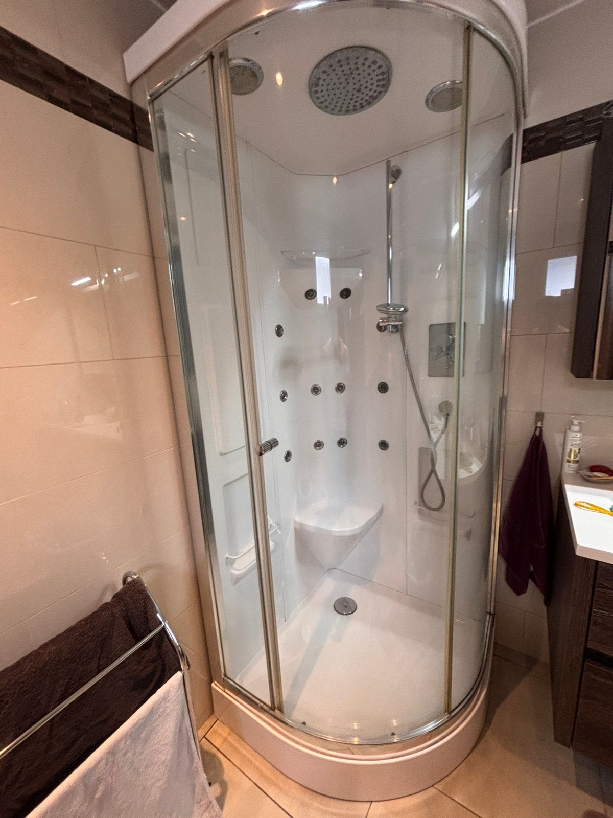 Douchecabine, Enlèvement, Utilisé, Avec douche