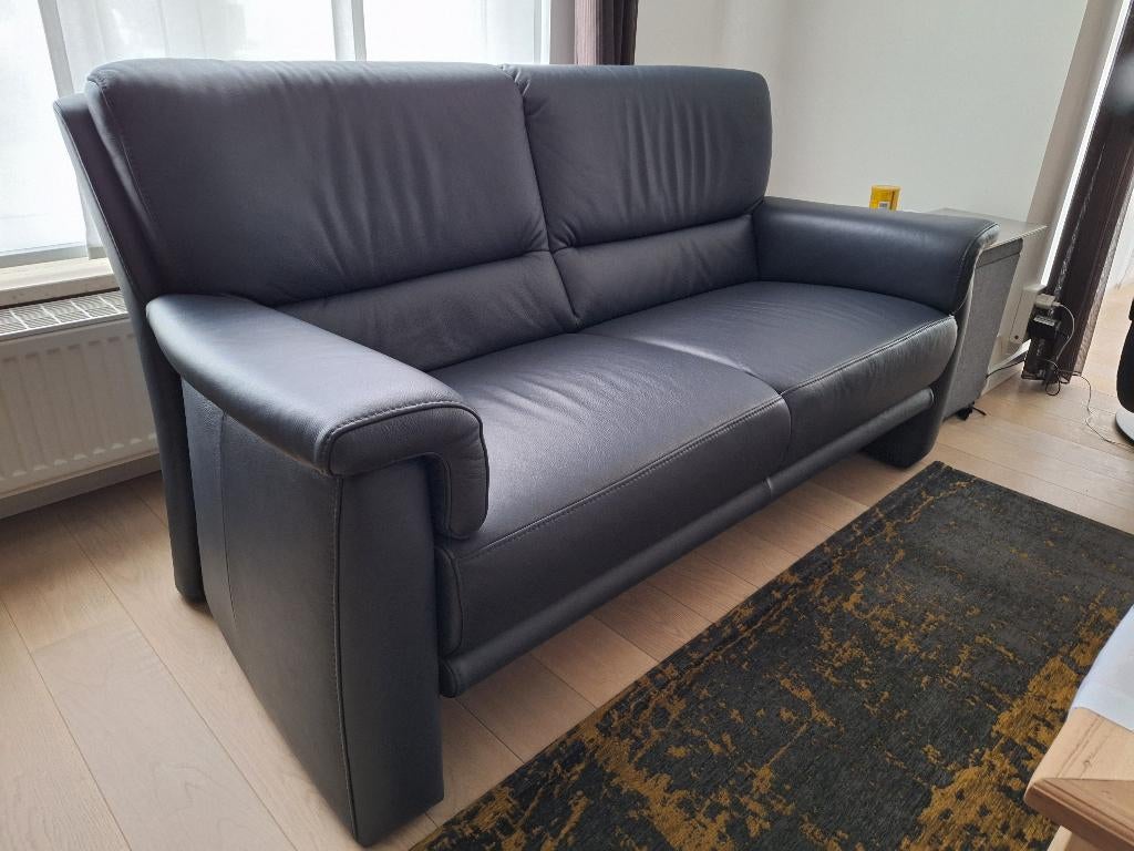 Mooie lederen zetel nieuwstaat 200€, Ophalen, Zo goed als nieuw, Rechte bank, Leer