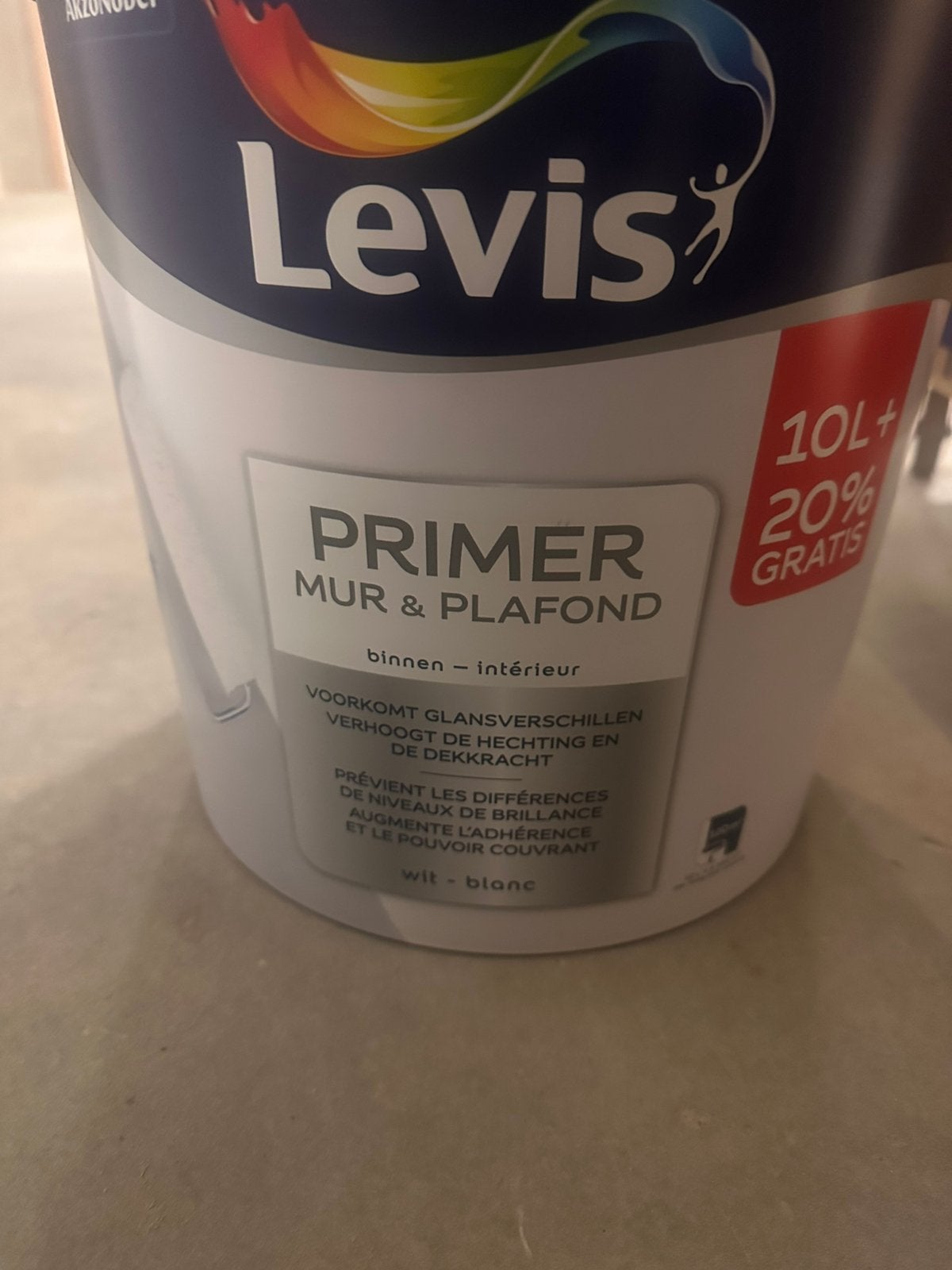 LEVIS PRIMER 12LT, Doe-het-zelf en Bouw, Verf, Beits en Lak, Ophalen, Zo goed als nieuw