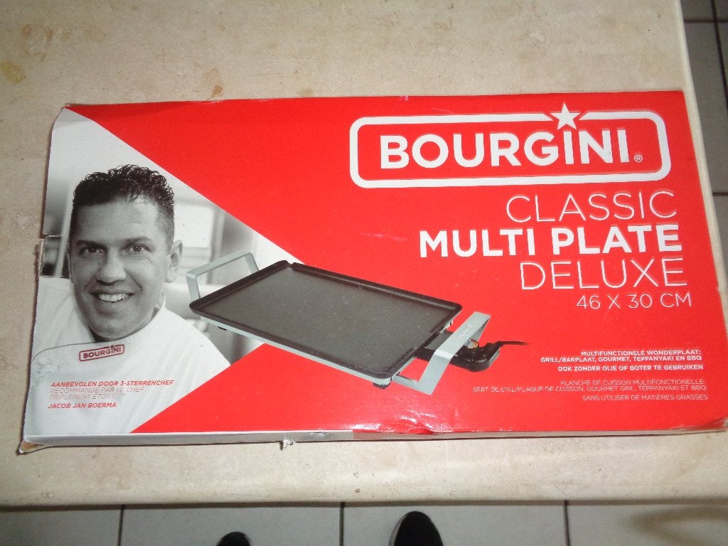 Tepanyaki of grilplaat  Bourgini 46 x 30 cm ref 10.1010, Elektronische apparatuur, Ophalen of Verzenden, Vaatwasmachinebestendig