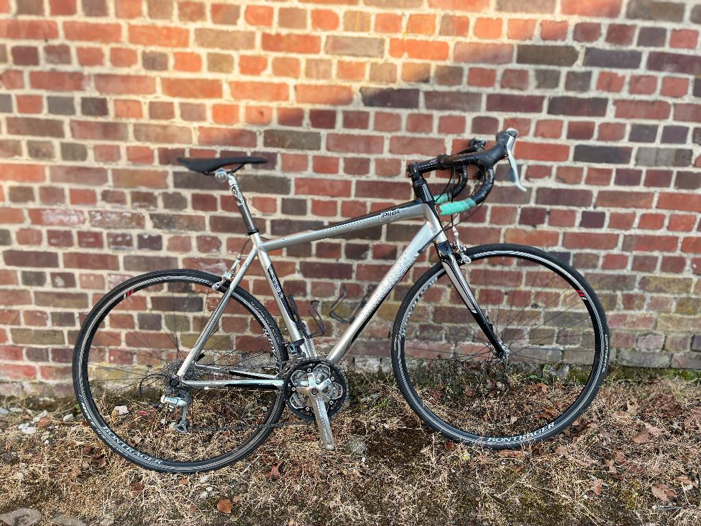Trek Pilot  racefiets zilver 2009, Fietsen en Brommers, Gebruikt, Velgrem, Aluminium, Dames