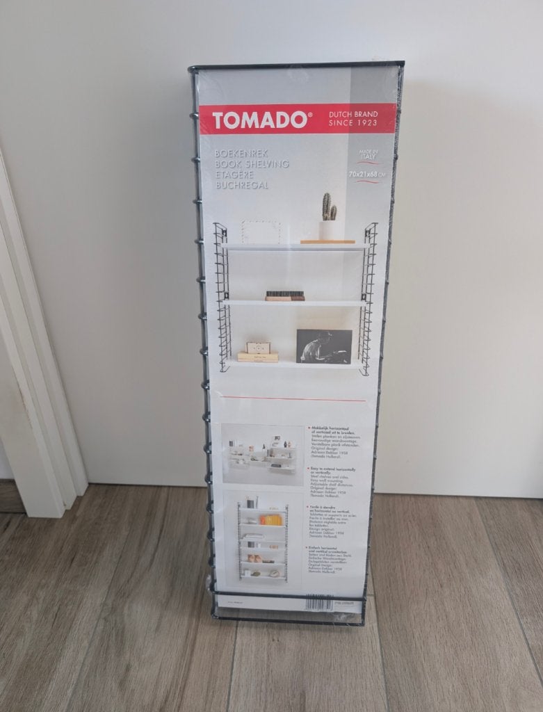 Tomado boekenrek zwart, Met plank(en), Nieuw, Ophalen of Verzenden, Minder dan 150 cm