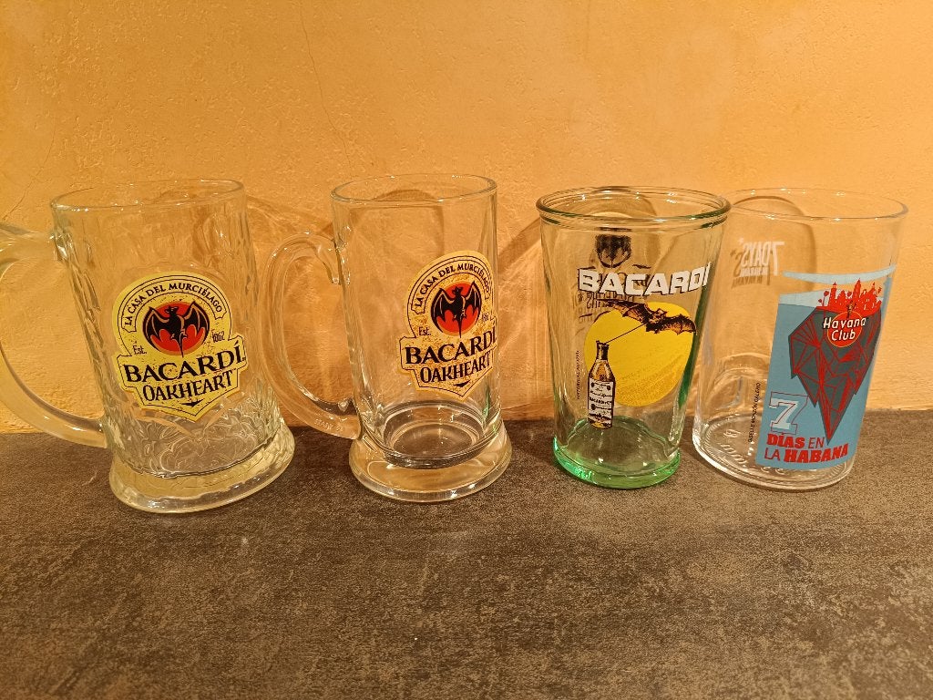 Bacardi en Havana Club rumglazen, Verzamelen, Ophalen of Verzenden, Zo goed als nieuw, Overige typen