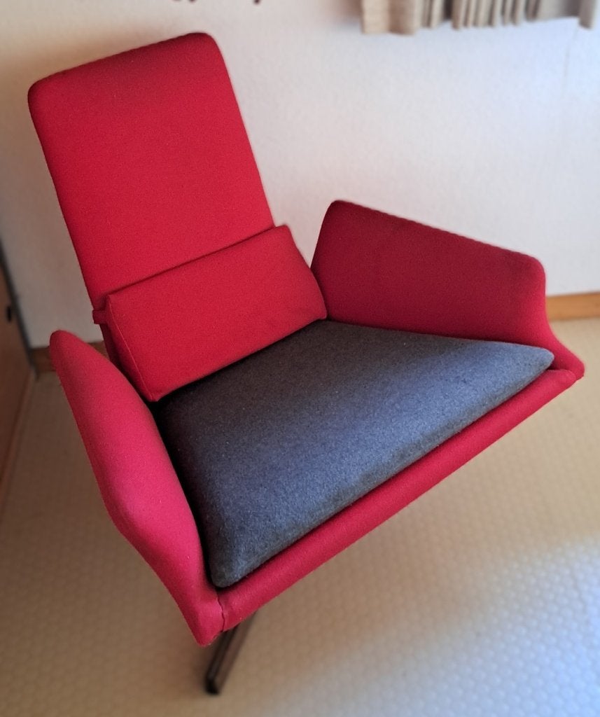 Vintage designzetel – comfy, karaktervol, Huis en Inrichting, Ophalen, Gebruikt, Hout, Vintage