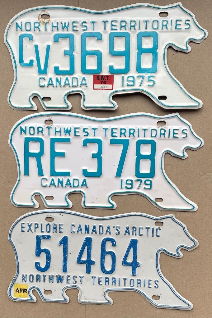 Plaque immatriculation NWT CANADA nummerplaat ijsbeer, Collections, Collections Autre, Comme neuf, Enlèvement ou Envoi