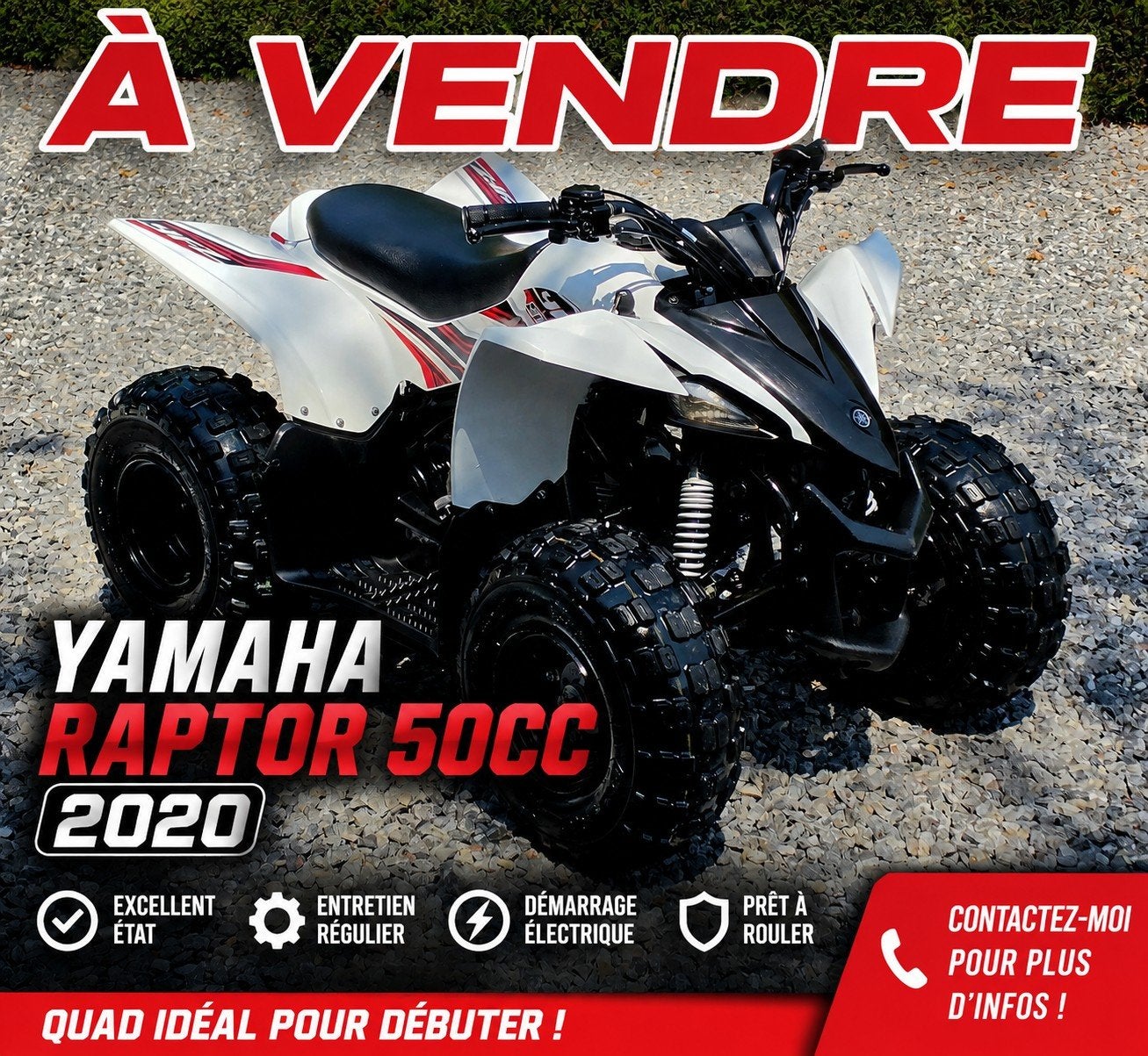 Yamaha Raptor 50cc in uitstekende staat!!, Fietsen en Brommers, Gebruikt, Overige typen, Yamaha, Ophalen of Verzenden