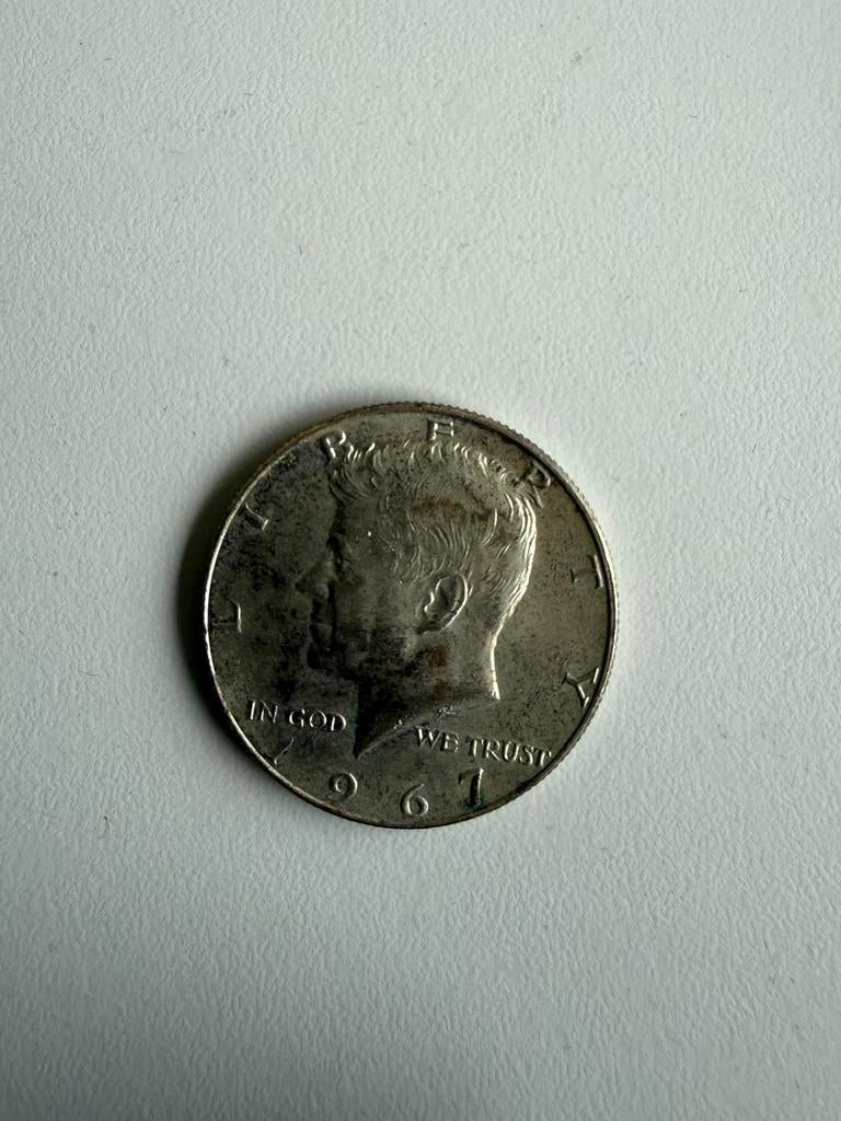 Half dollar Kennedy 1967, Ophalen of Verzenden, Losse munt, Zilver