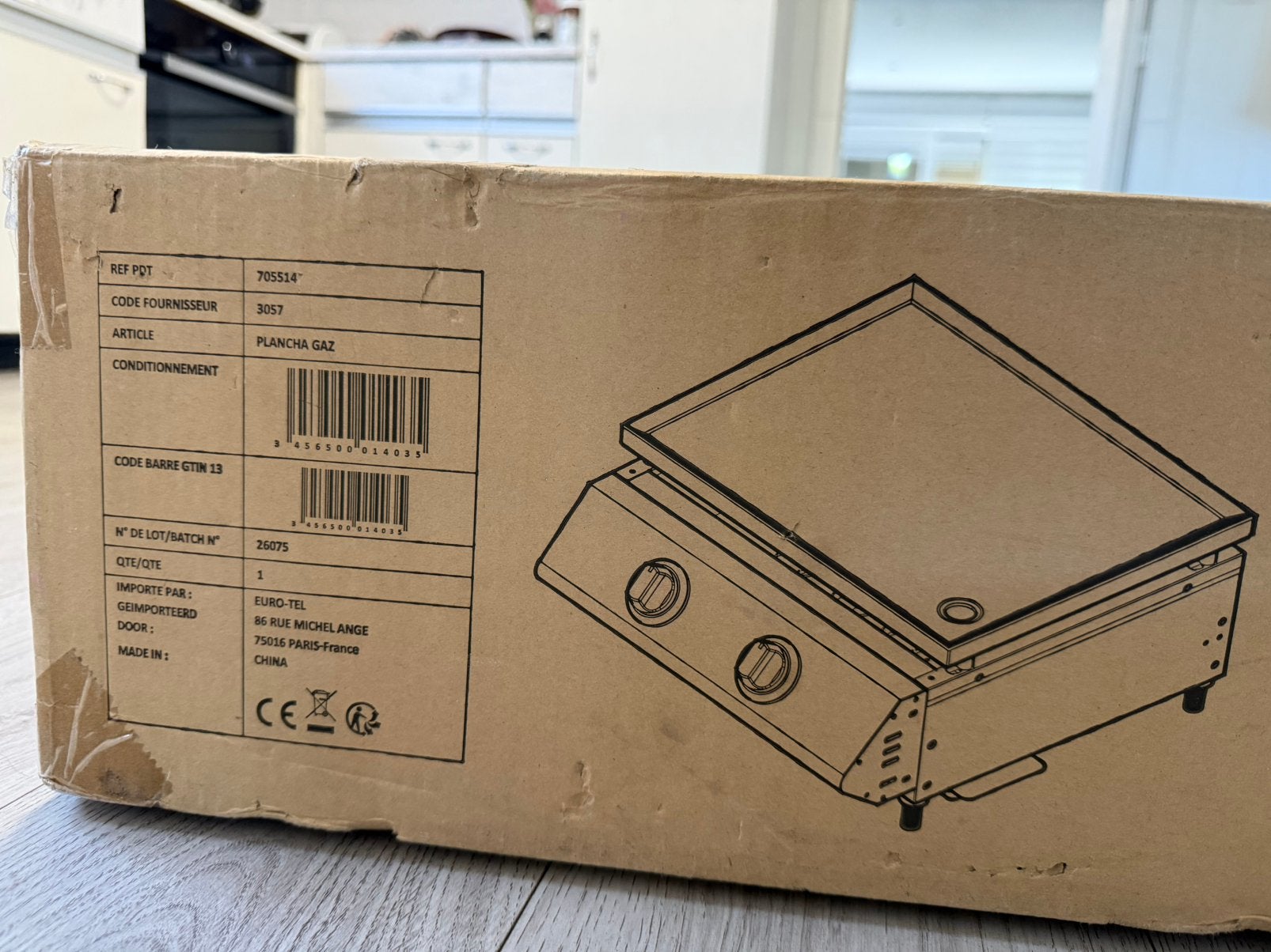 Euro-Tel Gasplancha / Gasgrill – Gloednieuw in doos, Tuin en Terras, Ophalen, Nieuw