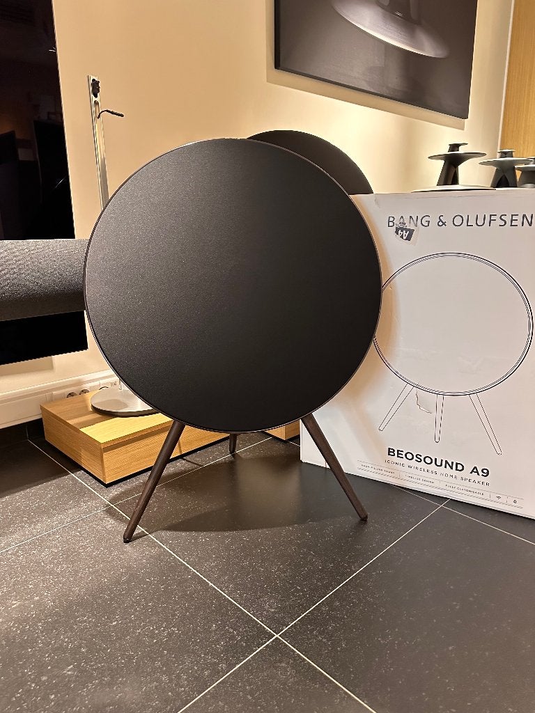 Bang & Olufsen Beosound A9 5th Gen Black/Black - B&O, Info@bang-olufsen.dk, Comme neuf, Bang & Olufsen, Enceinte colonne