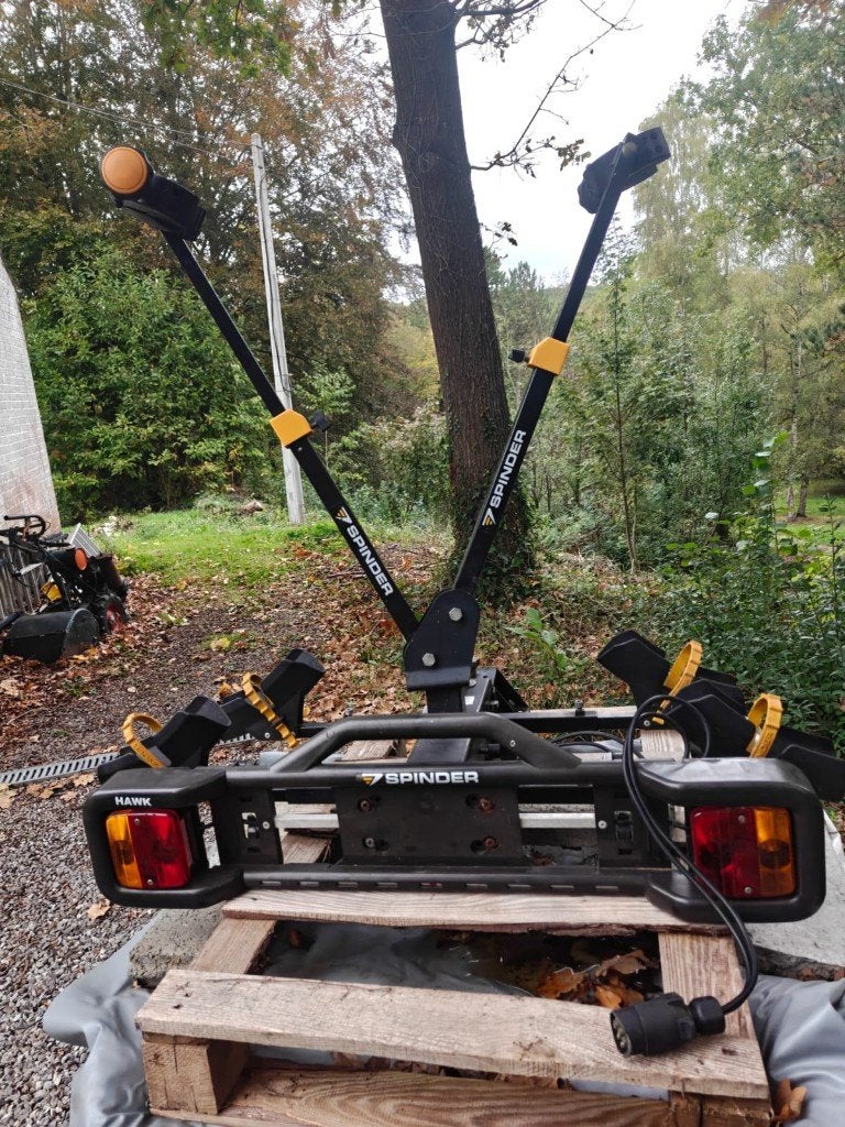 Fietsendrager voor trekhaak Spindel Hawk, Auto diversen, Ophalen, Zo goed als nieuw, Brede banden, 2 fietsen