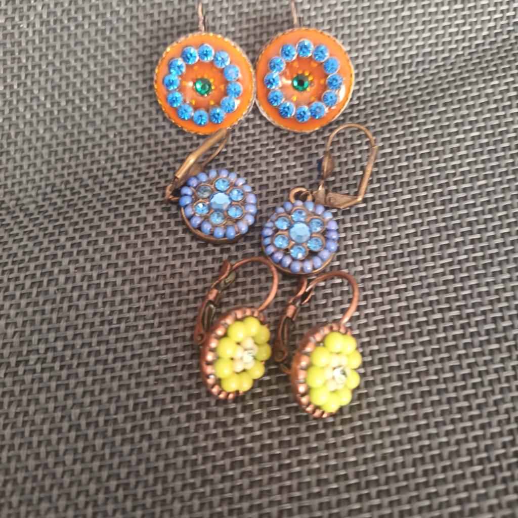 6 vintage koperen oorbellen, sets van 20€, Handtassen en Accessoires, Oorbellen, Ophalen