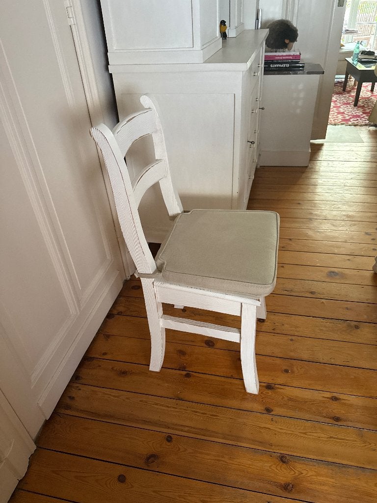 Flamingo-stoelen, Huis en Inrichting, Ophalen, Hout, Wit, Zo goed als nieuw