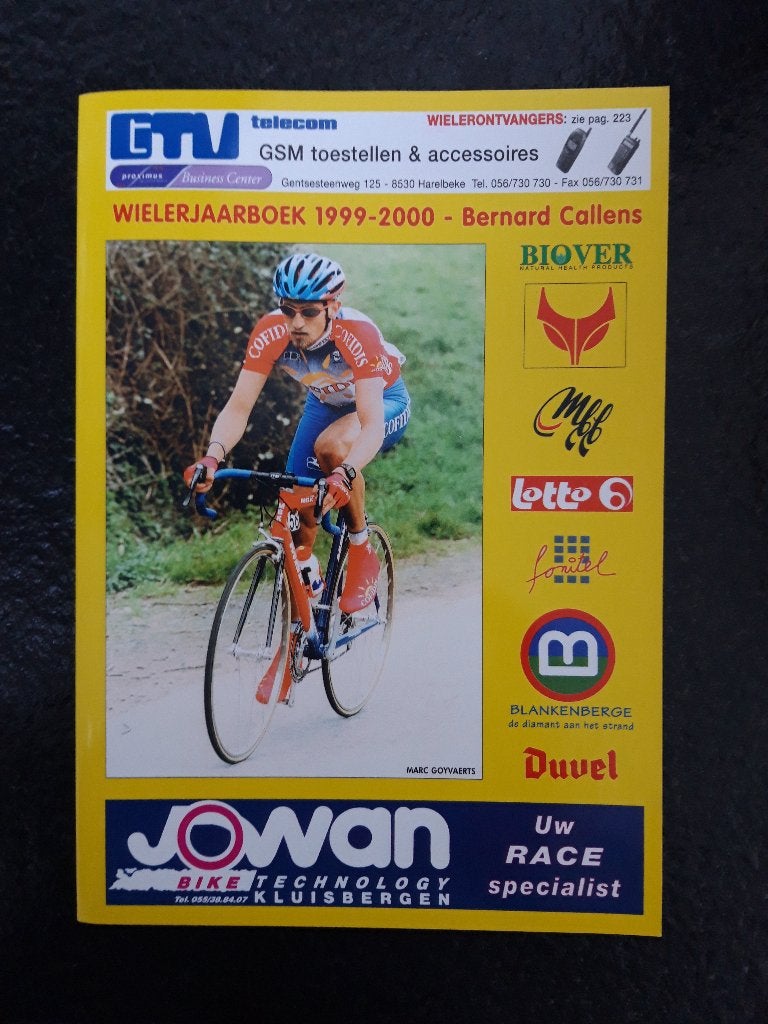 Wielerjaarboek 1999-2000 (cover Frank Vandenbroucke), Boeken, Verzenden, Nieuw, Lopen en Fietsen, Bernard Callens