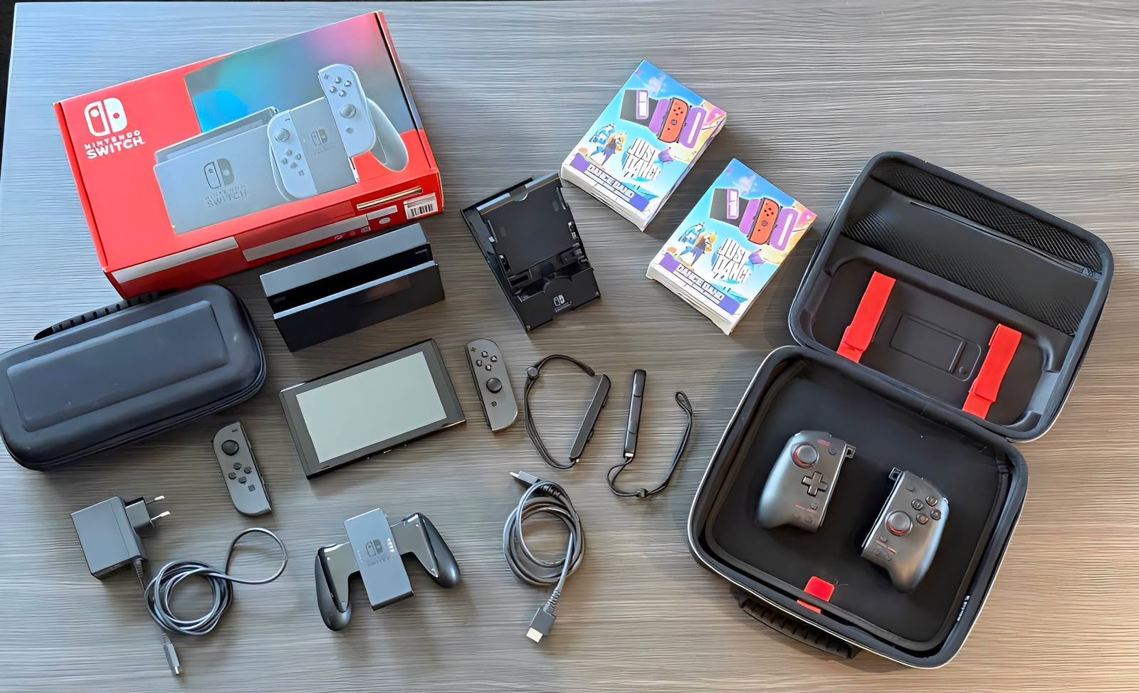Nintendo Switch V2, Gebruikt, Met 2 controllers, Met games, Ophalen