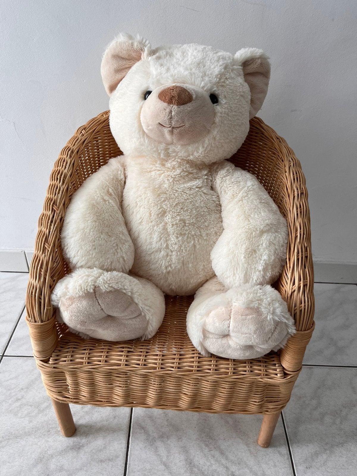 Teddybeer in stoel, Ophalen, Zo goed als nieuw