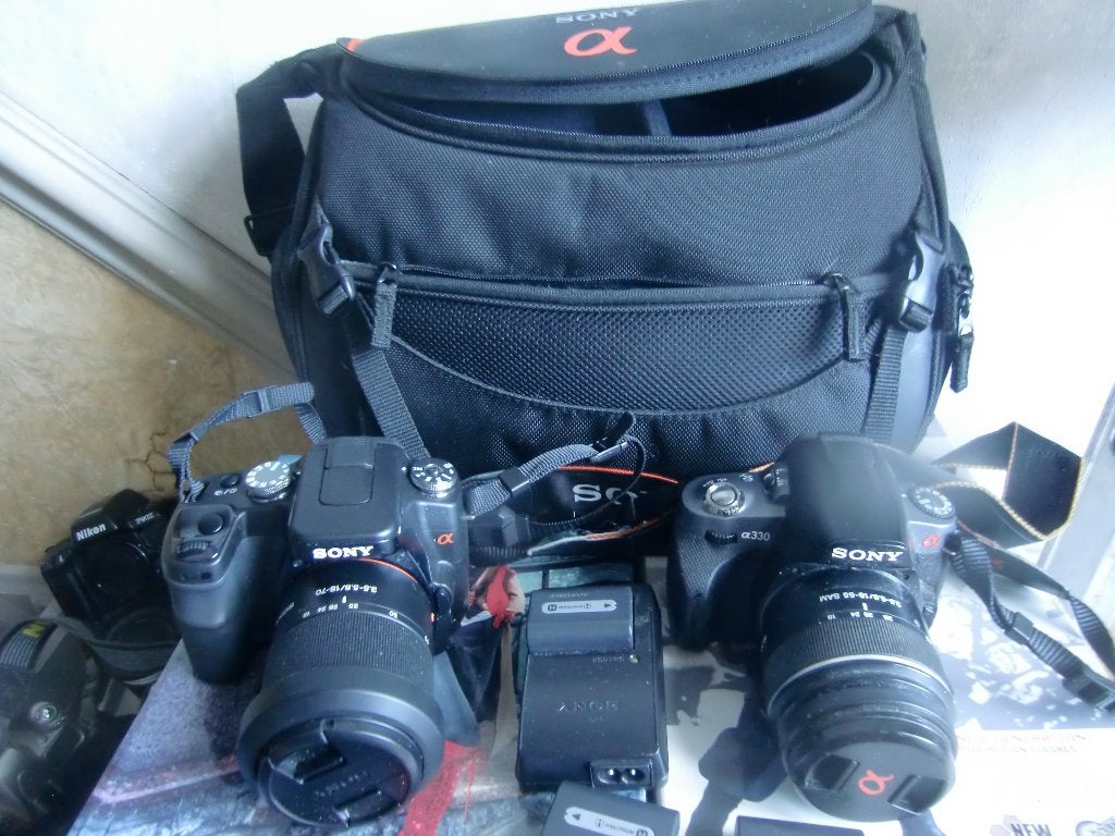 lot Sony a330/a100/f-828, TV, Hi-fi & Vidéo, Enlèvement ou Envoi, Batterie, Sony