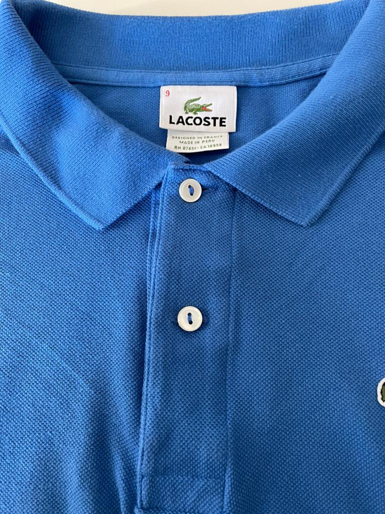 Lacoste. Polo. Maat 9. Xxl, Kleding | Heren, Grote Maten, Verzenden, Zo goed als nieuw, Blauw
