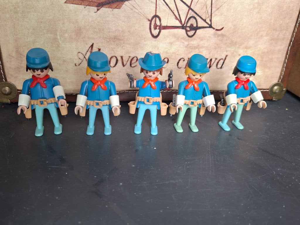 Western setje 8 blauwbloezen, Kinderen en Baby's, Speelgoed | Playmobil, Ophalen