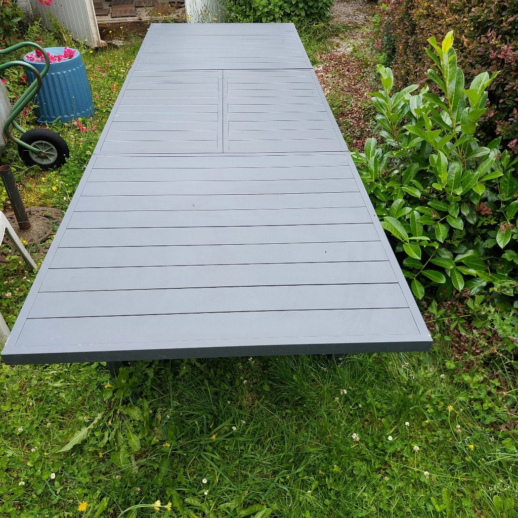 table de jardin avec 8 chaises, Enlèvement, Neuf, Rectangulaire, Aluminium