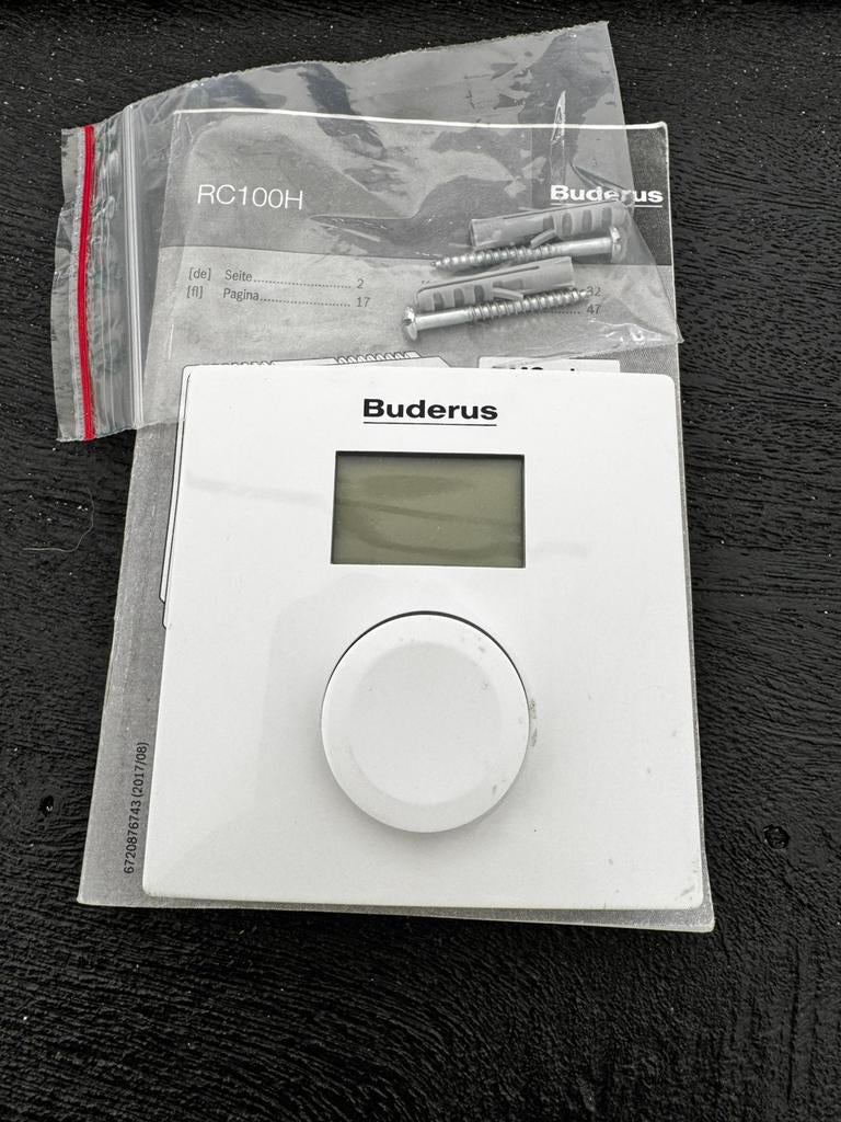 Buderus RC100H thermostaat, Doe-het-zelf en Bouw, Thermostaten, Ophalen, Zo goed als nieuw