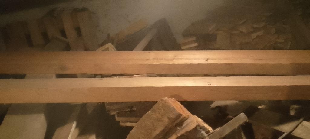 2 Houten balken, Doe-het-zelf en Bouw, Ophalen, Gebruikt, Balk, Overige houtsoorten