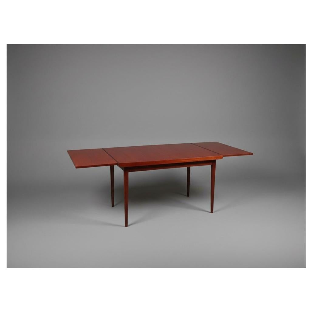 Vintage Fristho uitschuifbare teak tafel, Huis en Inrichting, Ophalen, Gebruikt, Teakhout, 50 tot 100 cm