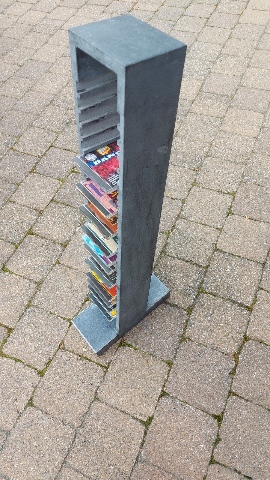 stevige cd standaard blauwe steen., Ophalen of Verzenden