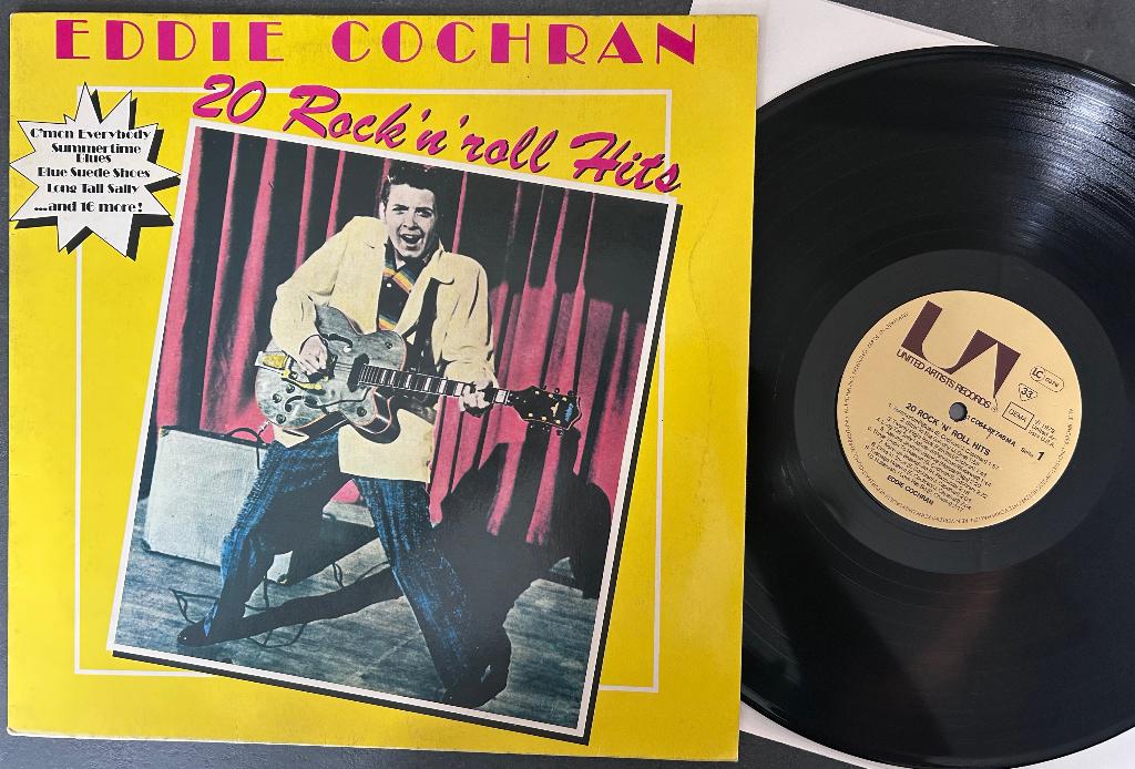 EDDIE COCHRAN - 20 Rock 'n roll hits ( LP ), Cd's en Dvd's, Vinyl | Rock, Zo goed als nieuw, 12 inch, Verzenden