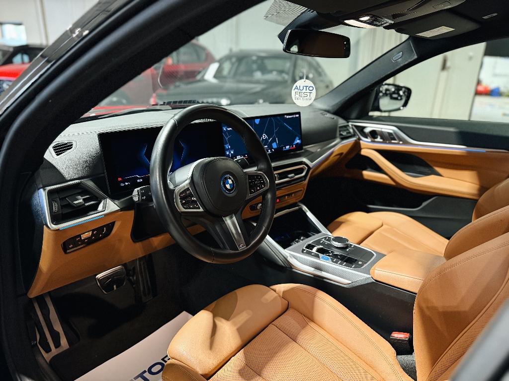 BMW i4 eDrive40 Gran Coupé M-Sport - Garantie, Auto's, BMW, Achterwielaandrijving, Euro 6, Zwart, Leder