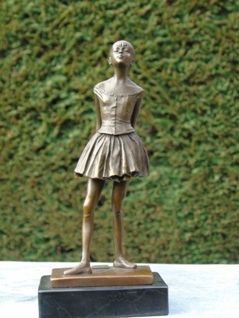 grote bronzen ballerina gesigneerd, DEGAS, Ophalen of Verzenden, Brons