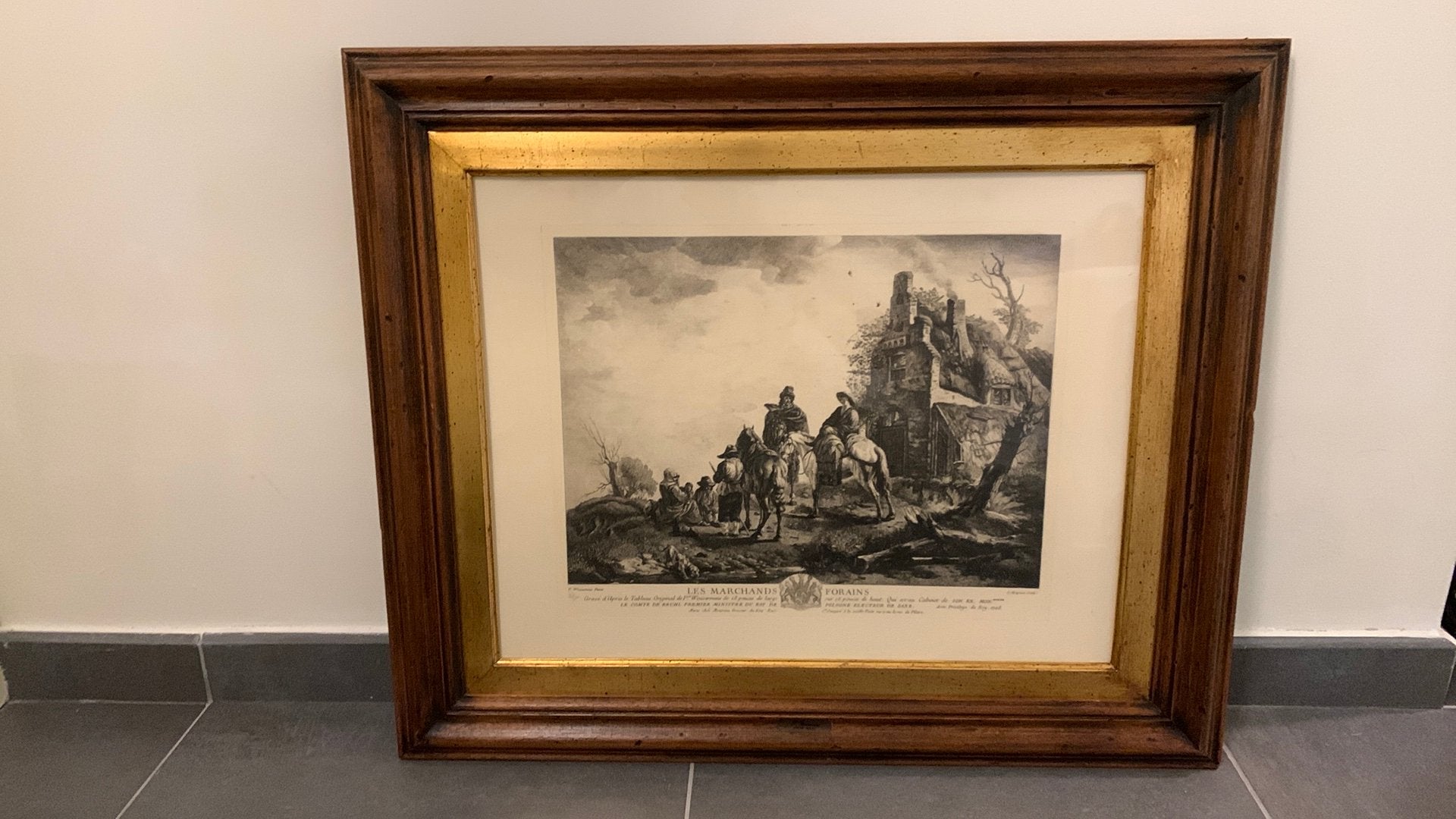Gravure sur cuivre « Les Marchands Forains », Enlèvement