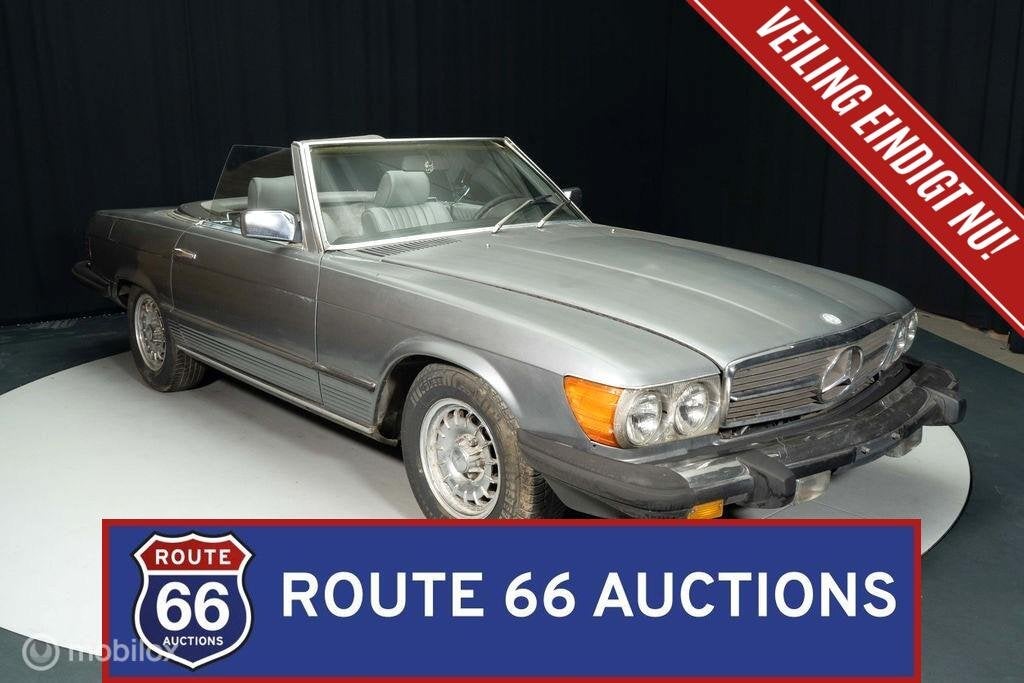 Mercedes-Benz 380 SL | 1982 | Route 66 Auctions, Zwart, Mercedes-Benz, Bedrijf, Handgeschakeld