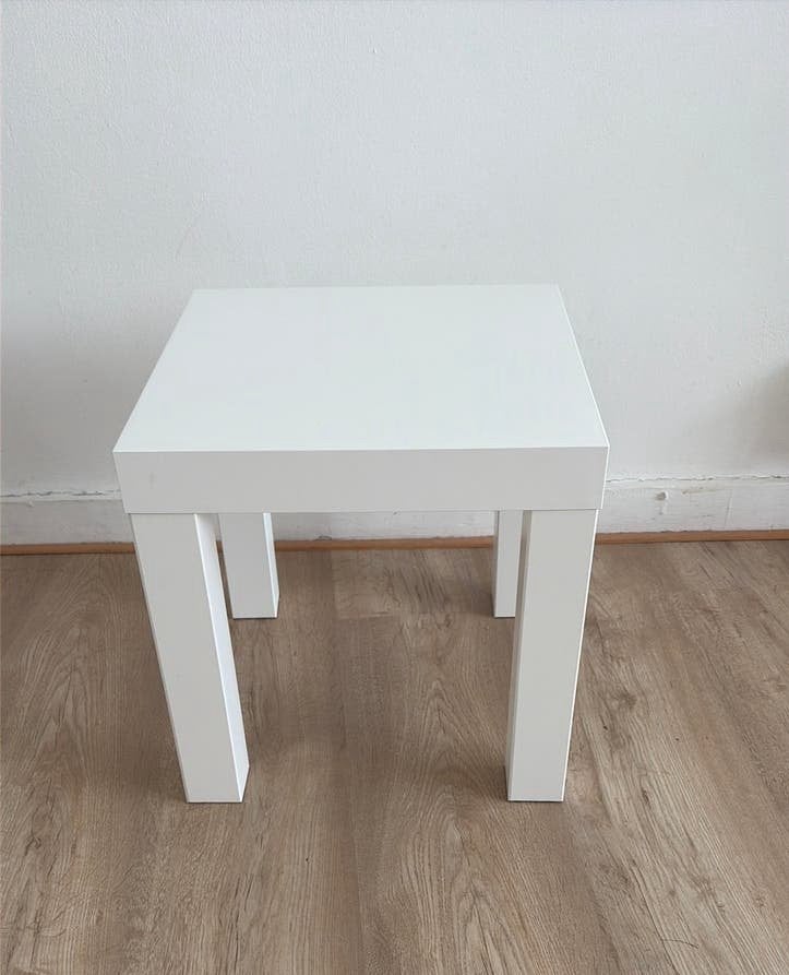 Klein wit tafeltje LACK, Neuf, Moins de 55 cm, Carré, Enlèvement