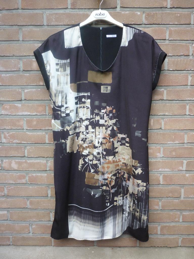 Polyester Jurk Atmos Fashion, Kleding | Dames, Jurken, Zwart, Atmos fashion, Maat 42/44 (L), Ophalen of Verzenden