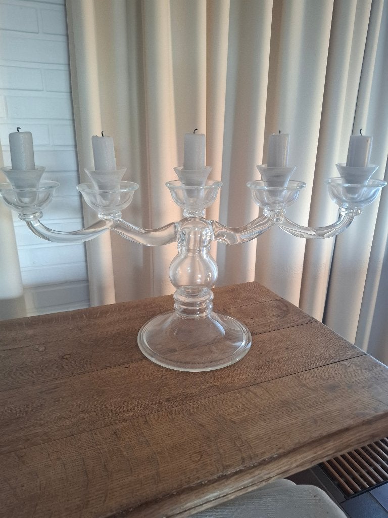 Glazen kandelaar, Antiek en Kunst, Ophalen