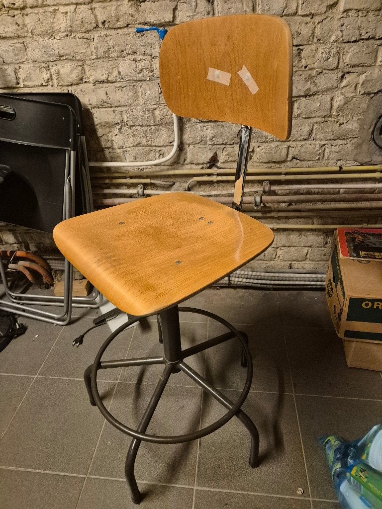 Chaise de dessinateur, Maison & Meubles, Chaises de bureau, Enlèvement, Utilisé, Beige, Tabouret de bureau