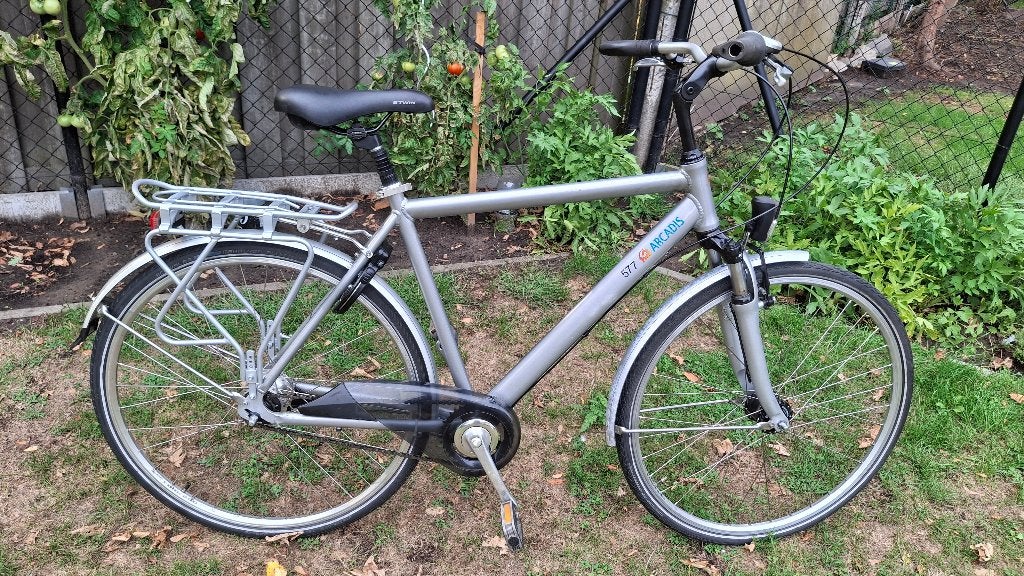 Betrouwbare alu. herenfiets N.7 + naafdynamo + alles in orde, Fietsen en Brommers, 57 tot 61 cm, Ophalen, Zo goed als nieuw, Versnellingen