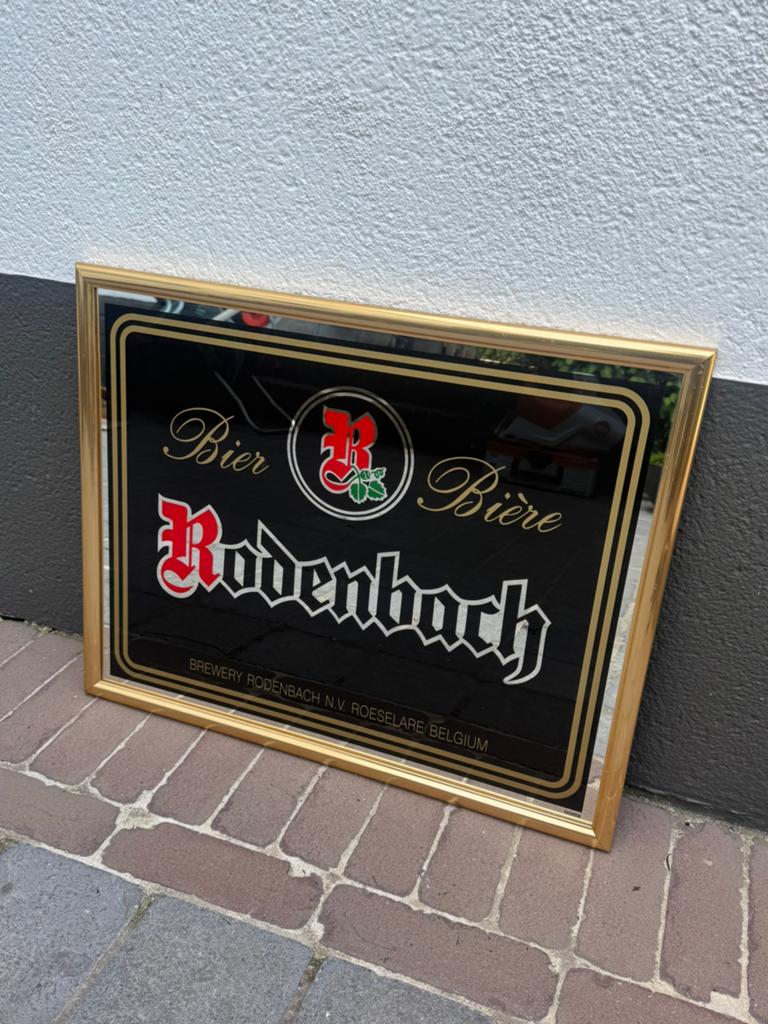 Vintage reclame spiegel Rodenbach, Verzamelen, Ophalen of Verzenden, Zo goed als nieuw