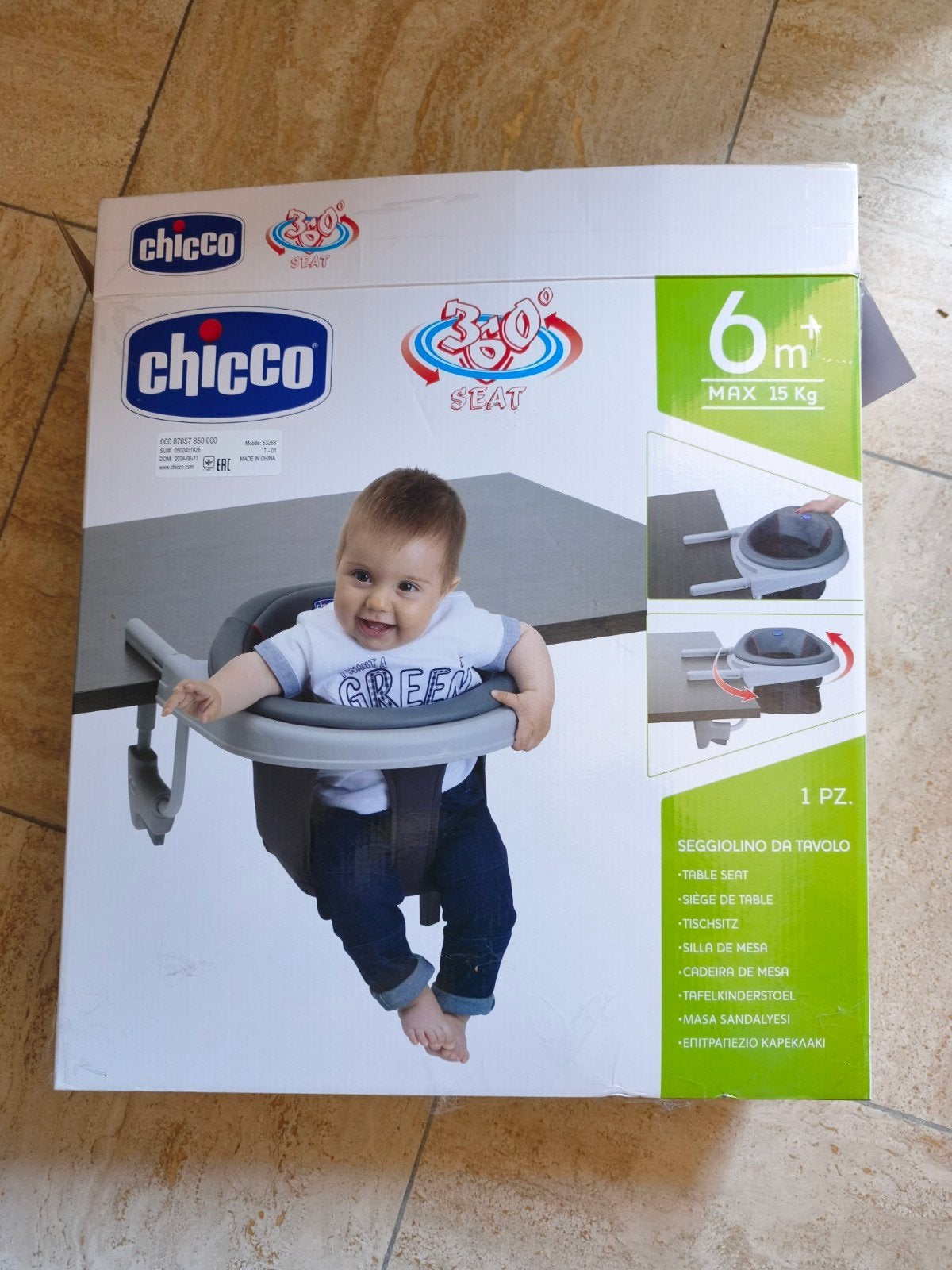 Tafelstoel Chicco 360, Kinderen en Baby's, Ophalen, Nieuw, Overige typen, Chicco