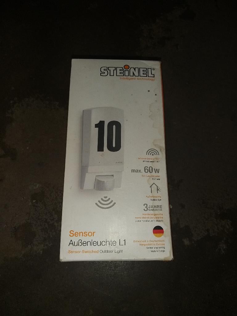 Buitenlamp met sensor, Enlèvement, Neuf, Appliques murales, Détecteur de mouvement