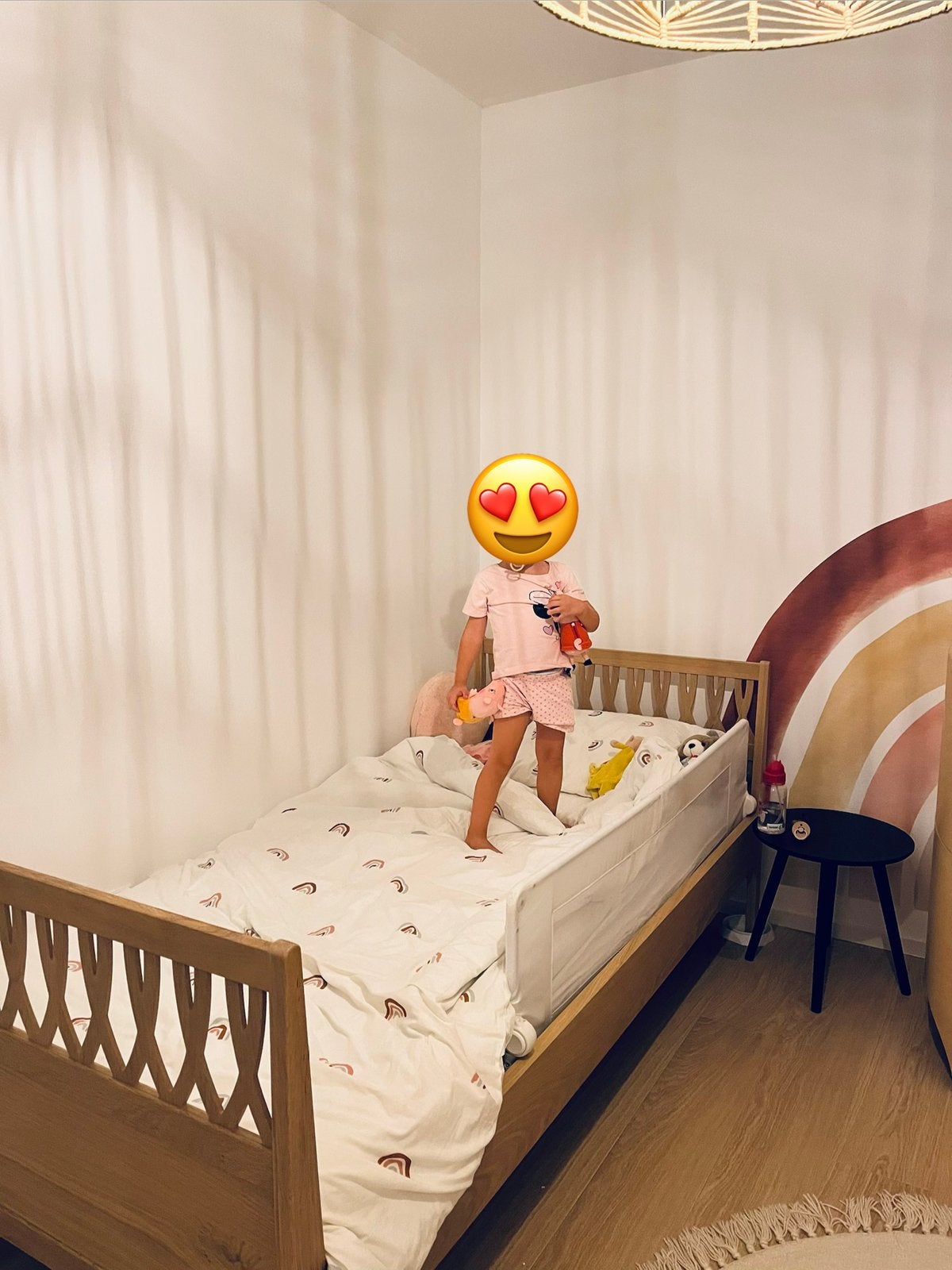 Bed van wit Eikfineer 90x200, Enfants & Bébés, 85 à 100 cm, Sommier à lattes, Enlèvement, 180 cm ou plus