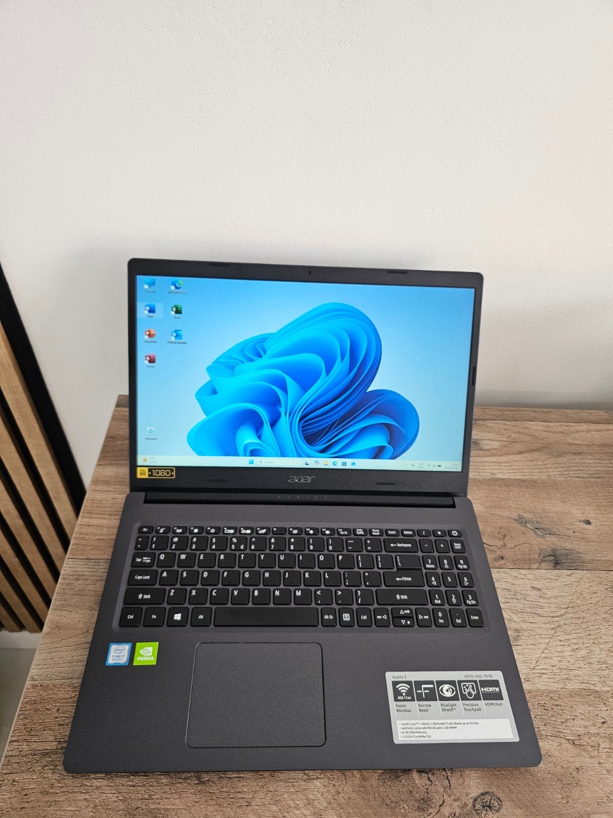 Acer gaming Laptop i7 Quad Core FullHD Win11+Office 2024, Informatique & Logiciels, Ordinateurs portables Windows, Enlèvement ou Envoi